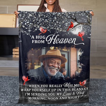 A Hug From Heaven - Personalized Fleece Blanket