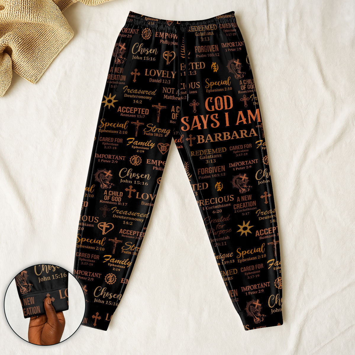 God Says I Am - Personalized Sweatpants
