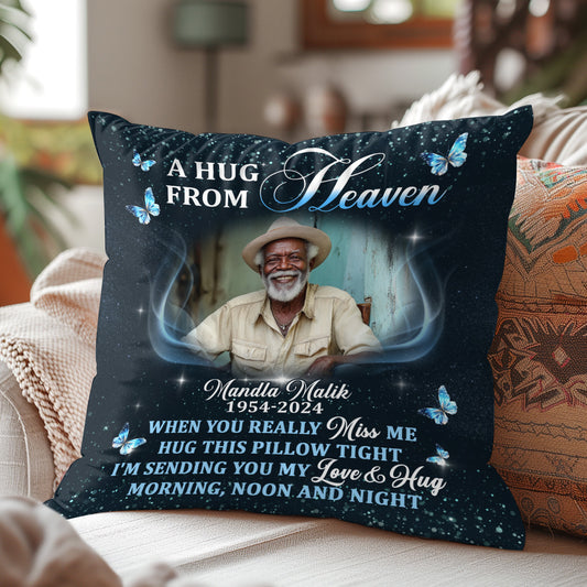 I Am Sending You My Love And Hug Morning Noon And Night - Personalized Pillow