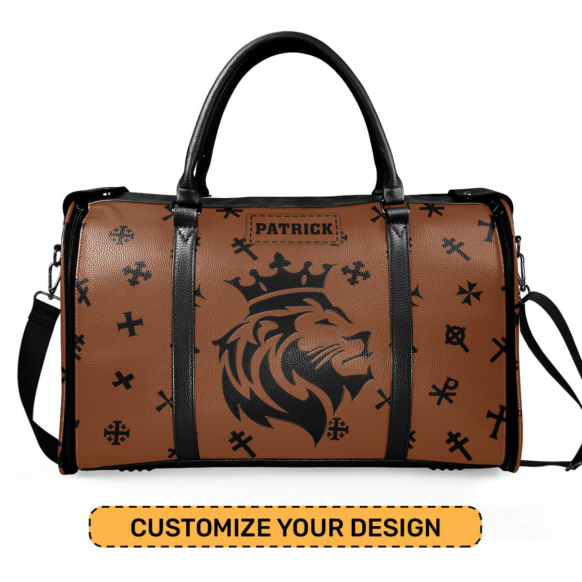 Lion - Personalized Leather Duffle Bag SBTBN51