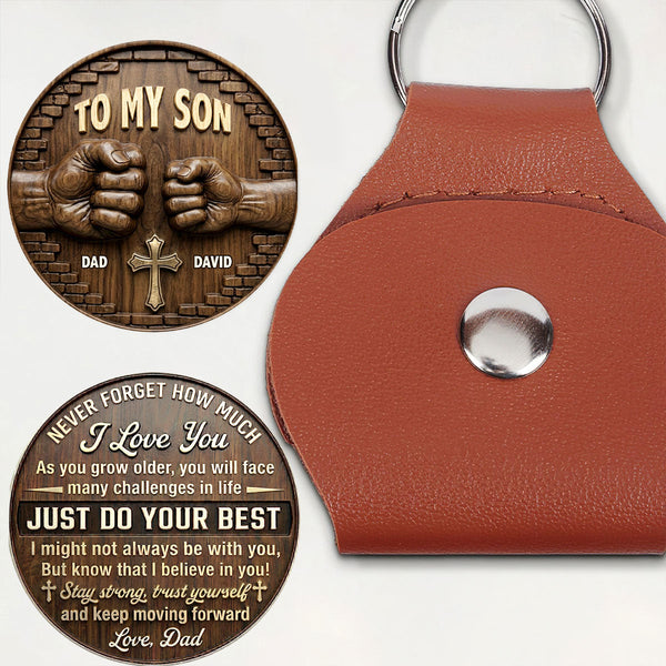 To My Son My Grandson My Boy - Personalized Pocket Hug