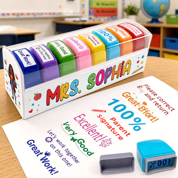 Teacher's Affirmations - Personalized Teacher's Stamp Set