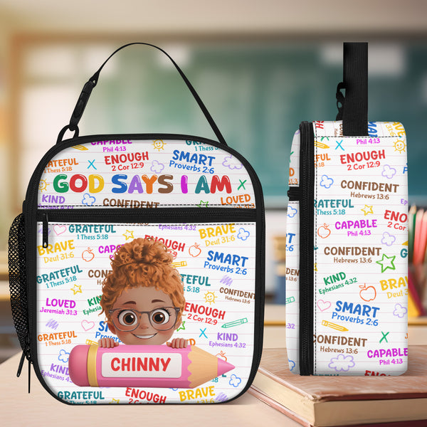 God Says I Am - Personalized Lunch Bag