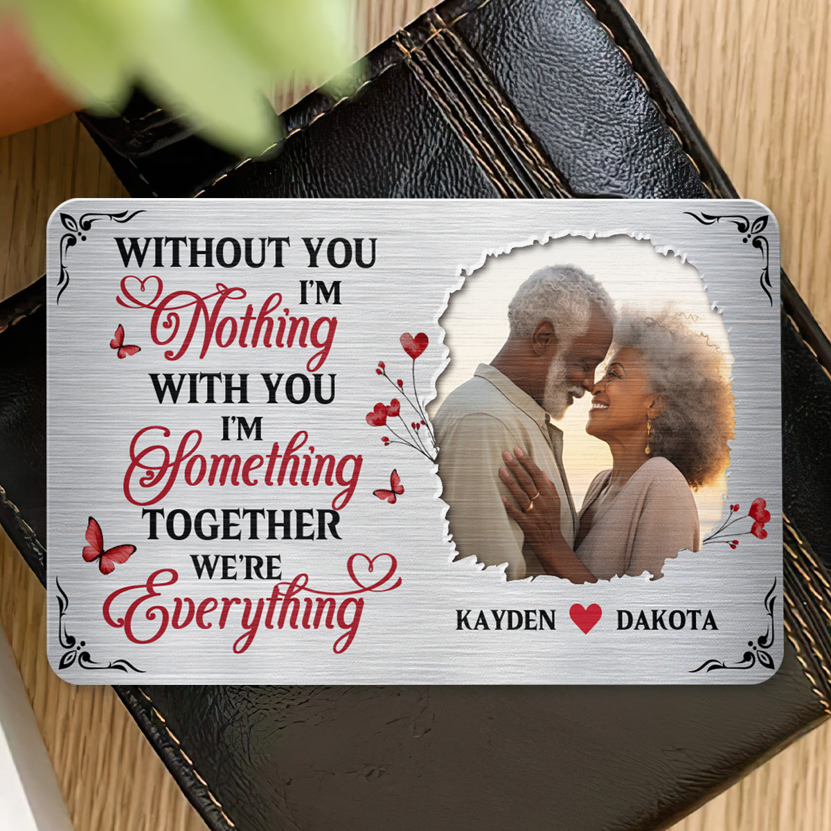 Together We Are Everything - Personalized Aluminum Wallet Card