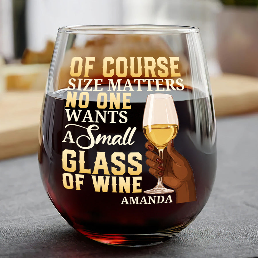A Queen Was Born In October personalized stemless wine glass