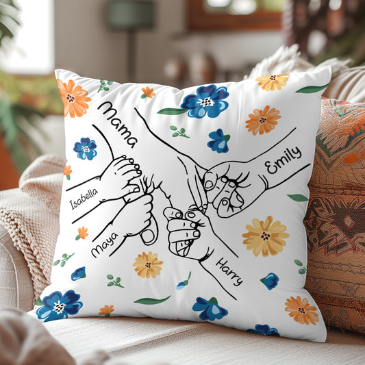 Mom Flower Hands - Personalized Pillow