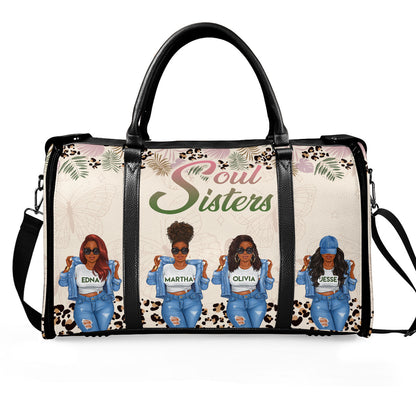 Soul Sisters - Personalized Leather Duffle Bag