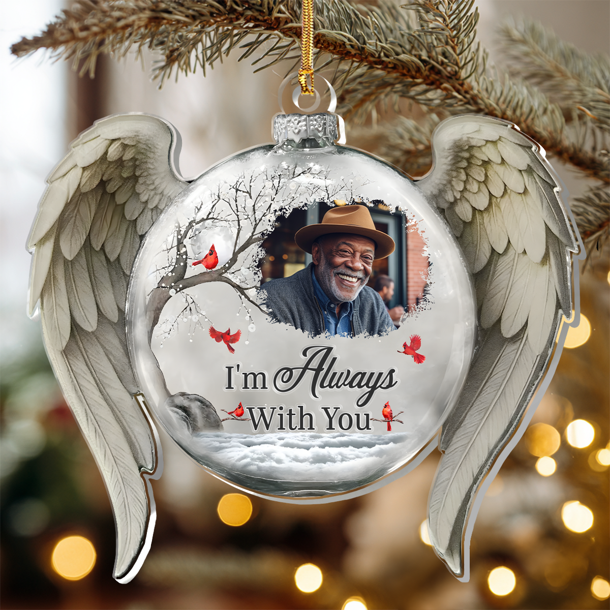 I'm Always With You - Personalized 1-Layer Acrylic Ornament