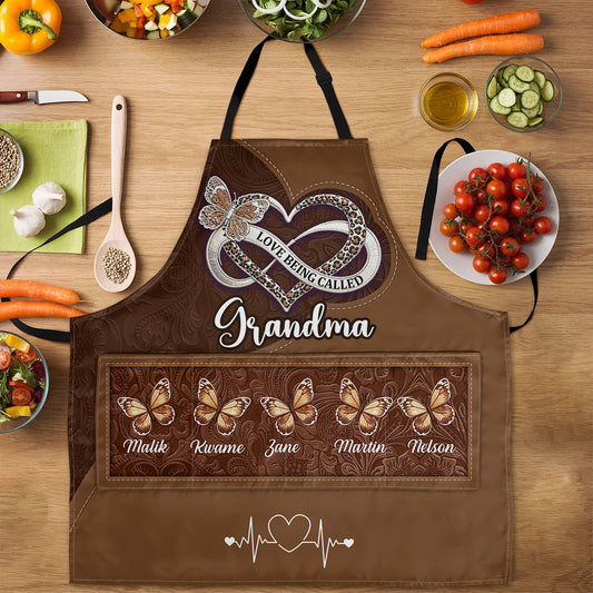 Grandma's Kisses - Personalized Apron With Pocket