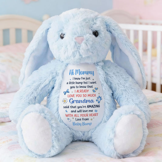 Dear Mommy I Love You - Personalized Stuffed Bunny