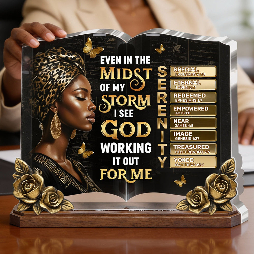 She Is Confident personalized acrylic plaque with the name Amari
