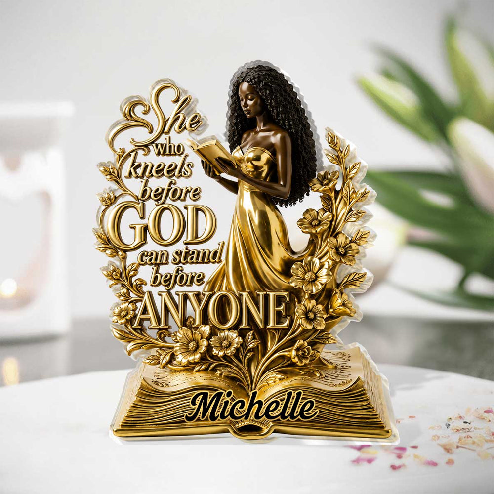 She Is Confident personalized acrylic plaque with the name Amari