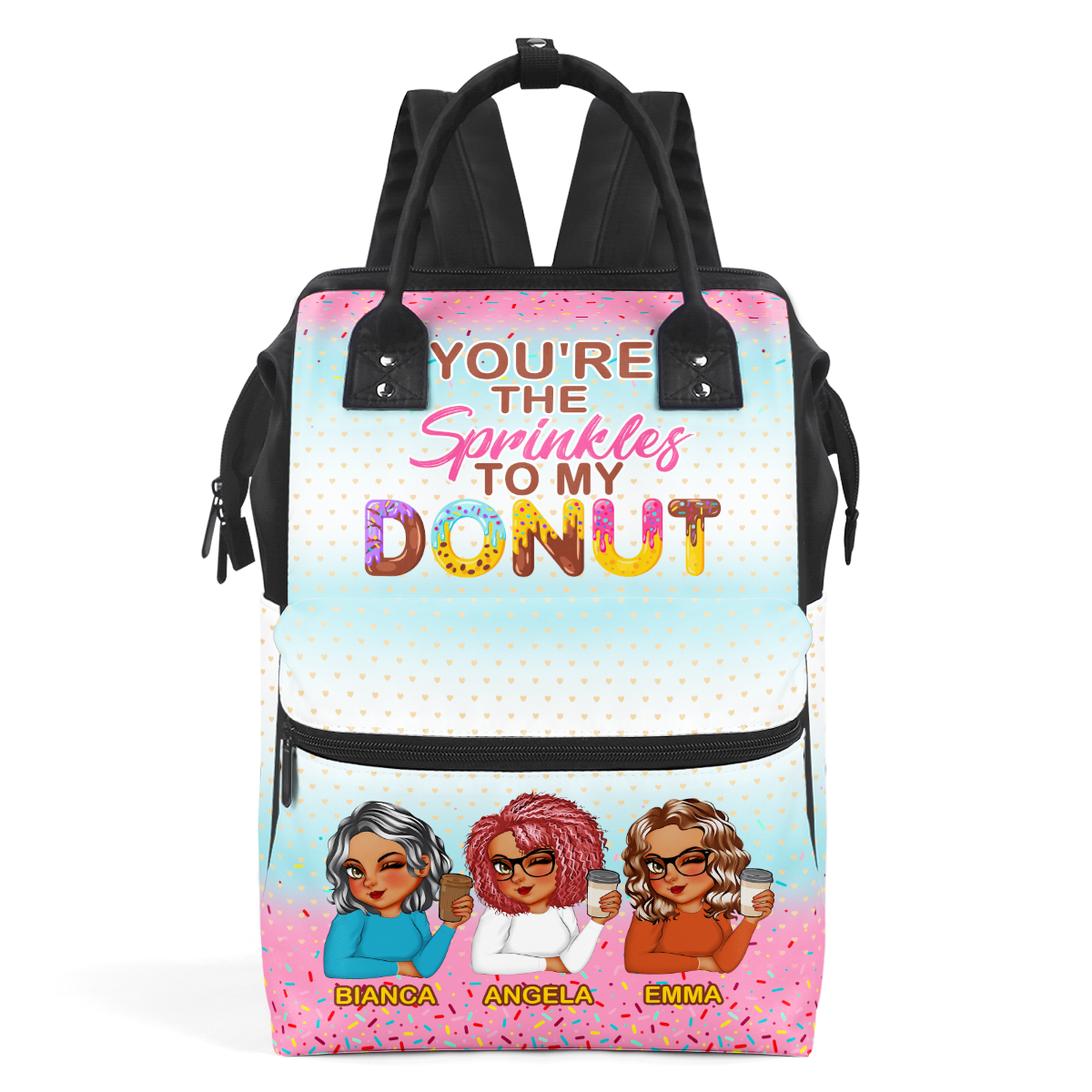 You Are The Sprinkles To My Donut - Personalized Duckbilled Backpack