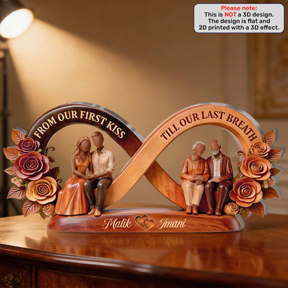 From Our First Kiss Till Our Last Breath - Personalized Custom Shaped Acrylic Plaque