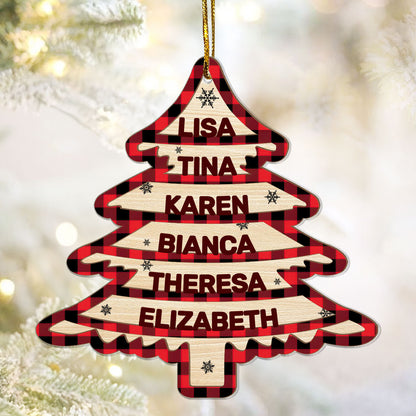 Christmas Tree - Personalized Wood & Acrylic Ornament