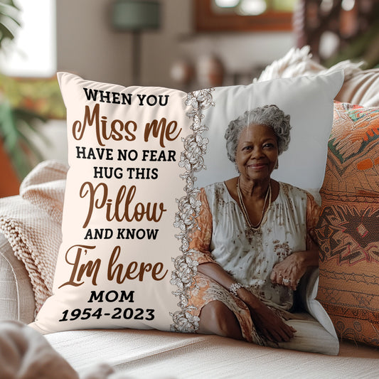 Hug This Pillow And Know I'm Here - Personalized Crystal Velvet Pillow