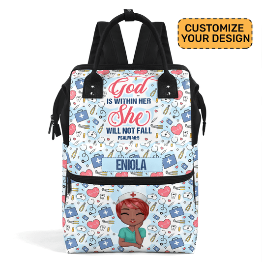 God Is Within Her - Personalized Duckbilled Backpack SBDBPLM1614L