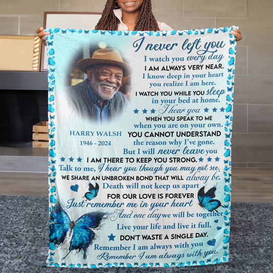 I Will Never Leave You - Personalized Fleece Blanket