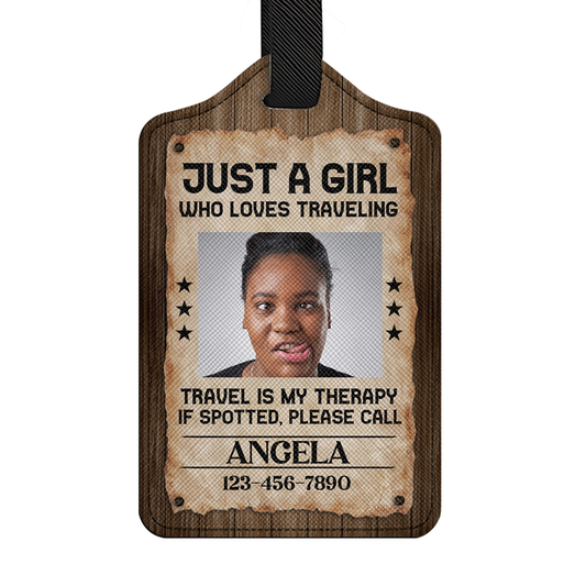 Wanted Funny Custom Photo - Personalized Luggage Tag SBLUTLM2252T