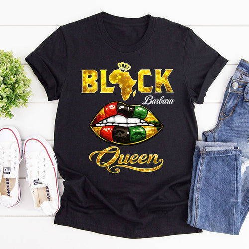 I Am A Black Queen - Personalized 2D Unisex T-shirt