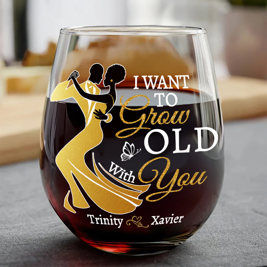 A Queen Was Born In October personalized stemless wine glass