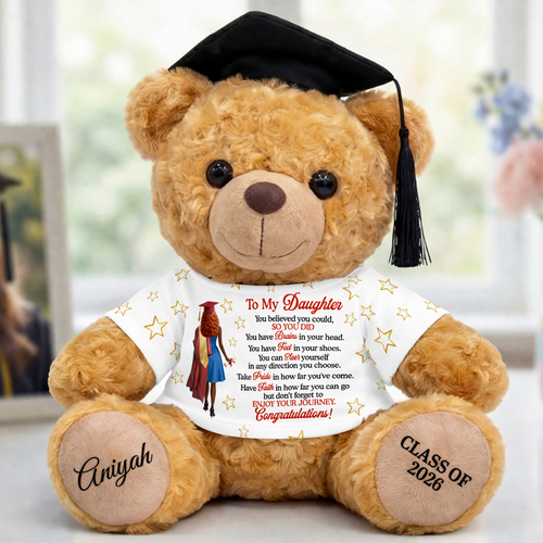 You Believed You Could So You Did - Personalized Graduation Bear With Card