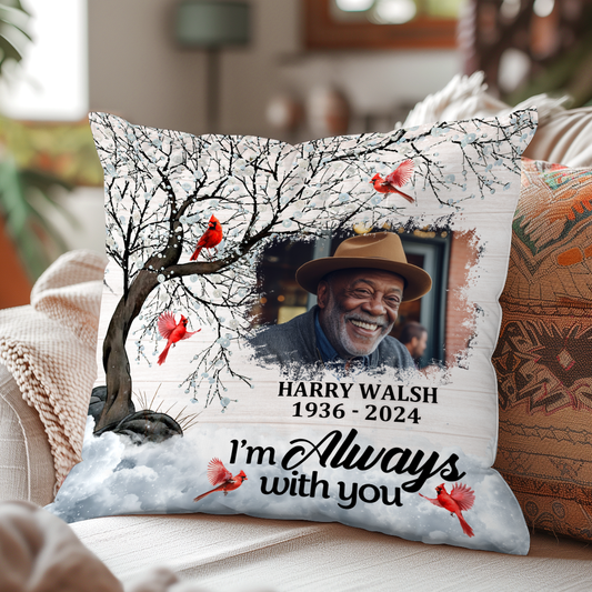 I Am Always With You - Personalized Crystal Velvet Pillow