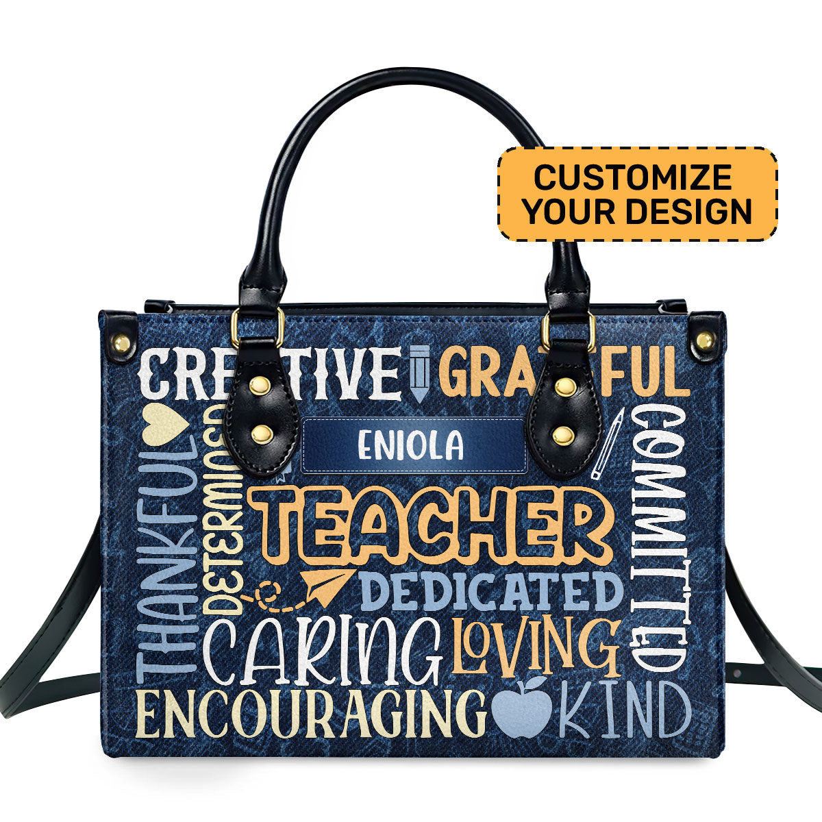 Teacher - Personalized Leather Handbag SBLHBLM1787D