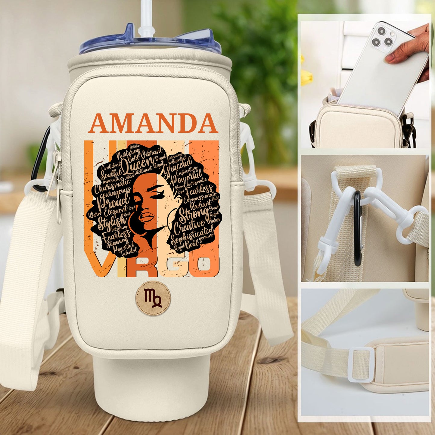 Horoscope Queen - Personalized Tumbler Holder Bag