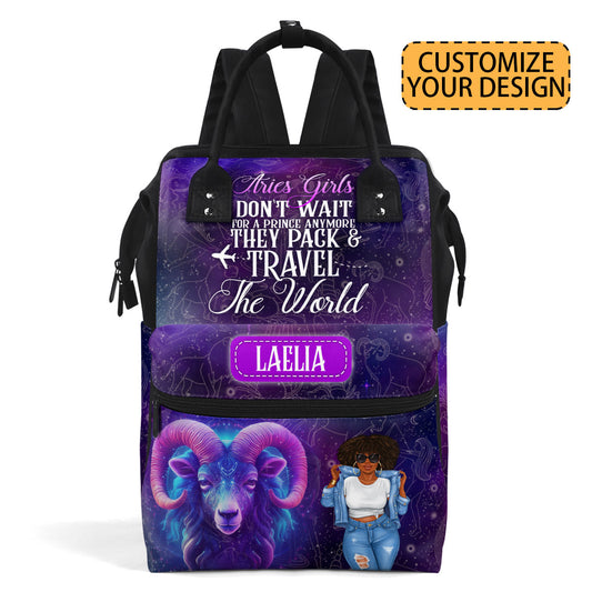 Zodiac Girls Don't Wait For A Prince Anymore - Personalized Duckbilled Backpack SBDBPLN1197L