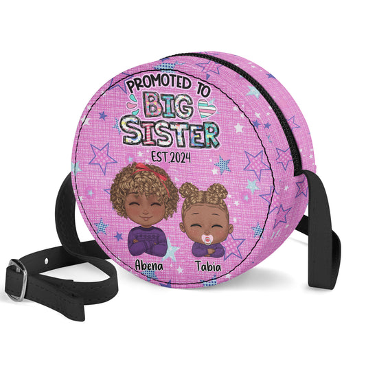 Promoted To Big Sister - Personalized Kid Round Purse SBCRBLM1709D