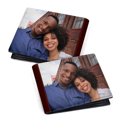 Custom Photo - Personalized Leather Folded Wallet