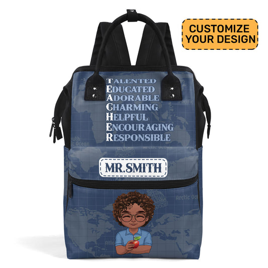 Teacher Definition - Personalized Duckbilled Backpack SBDBPLN1823TA