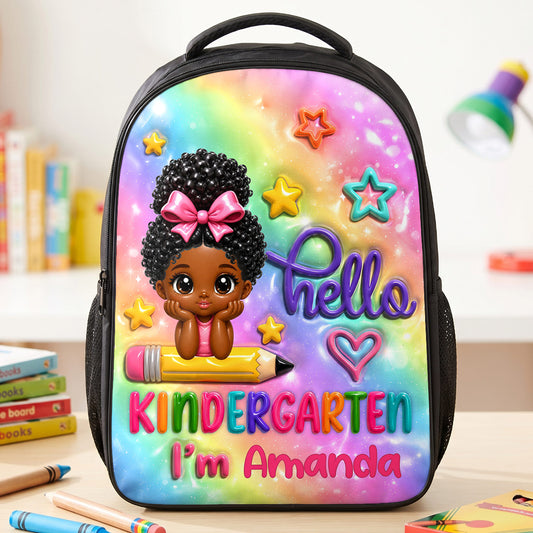 Hello Kindergarten - Personalized Kid's School Backpack