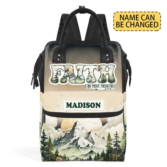 Faith Can Move Mountains - Personalized Duckbilled Backpack SBDBPLTN1457M