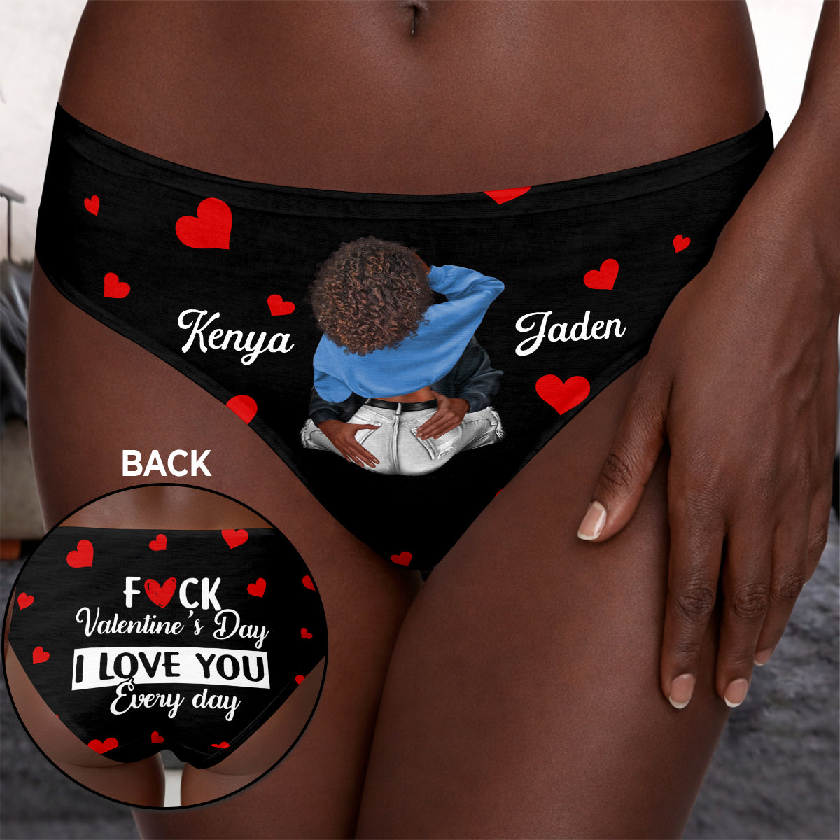 I Love You Every Day - Personalized Women's Low-waisted Brief