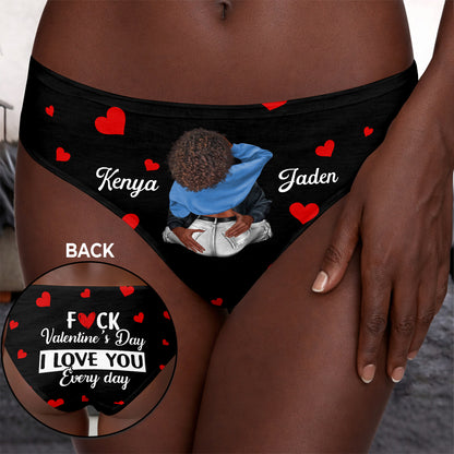 I Love You Every Day - Personalized Women's Low-waisted Brief