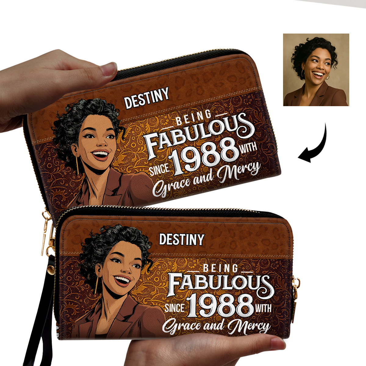 Being Fabulous - Personalized Clutch Purse