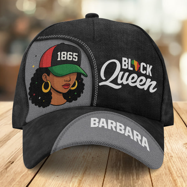 Black Juneteenth Queen - Personalized Classic Cap