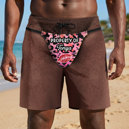 Property Of My Wife - Personalized Beach Shorts