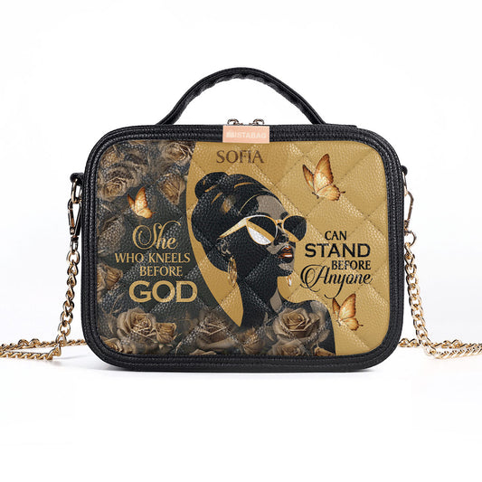 She Who Kneels Before God - Personalized Diamond Grid Stitching Bag SBDGSBLM1925TA