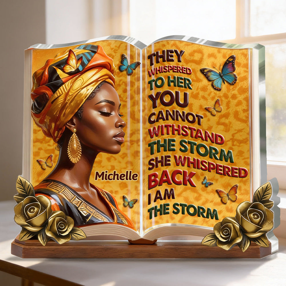 She Is Confident personalized acrylic plaque with the name Amari