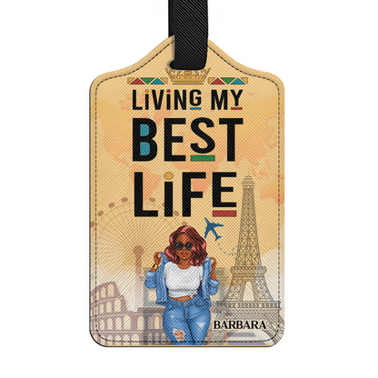 Living My Best Life - Personalized Luggage Tag SBLUTLM2488L