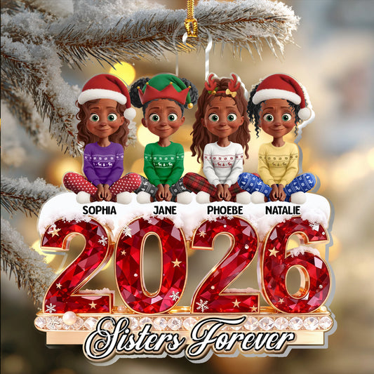 Sisters Forever - Personalized 1-Layer Acrylic Ornament