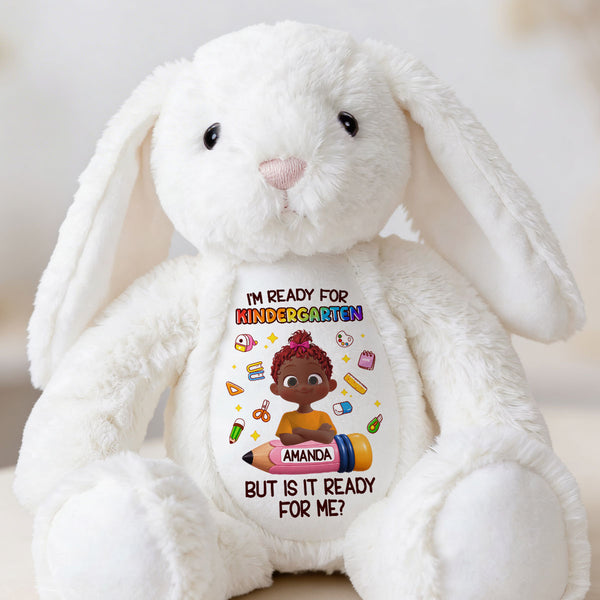 I'm Ready For Kindergarten - Personalized Stuffed Bunny