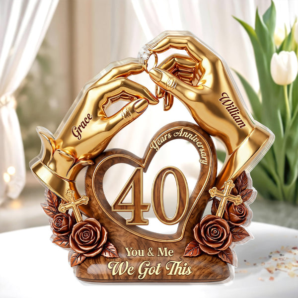 You And Me We Got This - Personalized Custom Shaped Acrylic Plaque