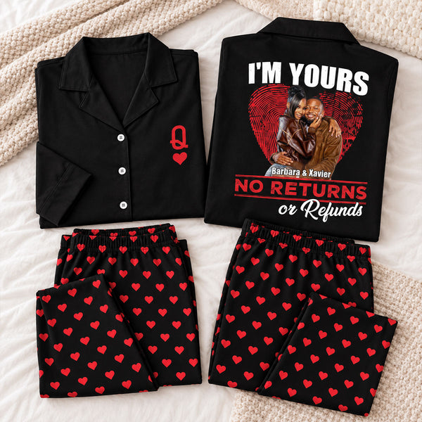 Custom Photo Oil Painting No Returns Or Refunds - Personalized Pajamas Set