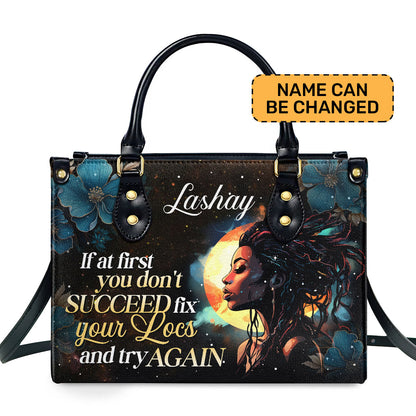 Fix Your Locs - Personalized Leather Hand Bag STB92