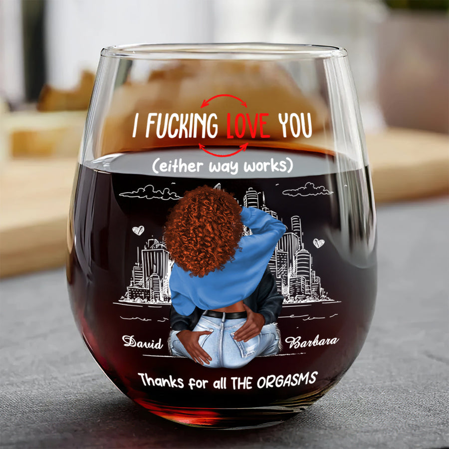 A Queen Was Born In October personalized stemless wine glass