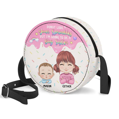 I Am Going To Be A Big Sister - Personalized Kid Round Purse SBCRBLN1782L